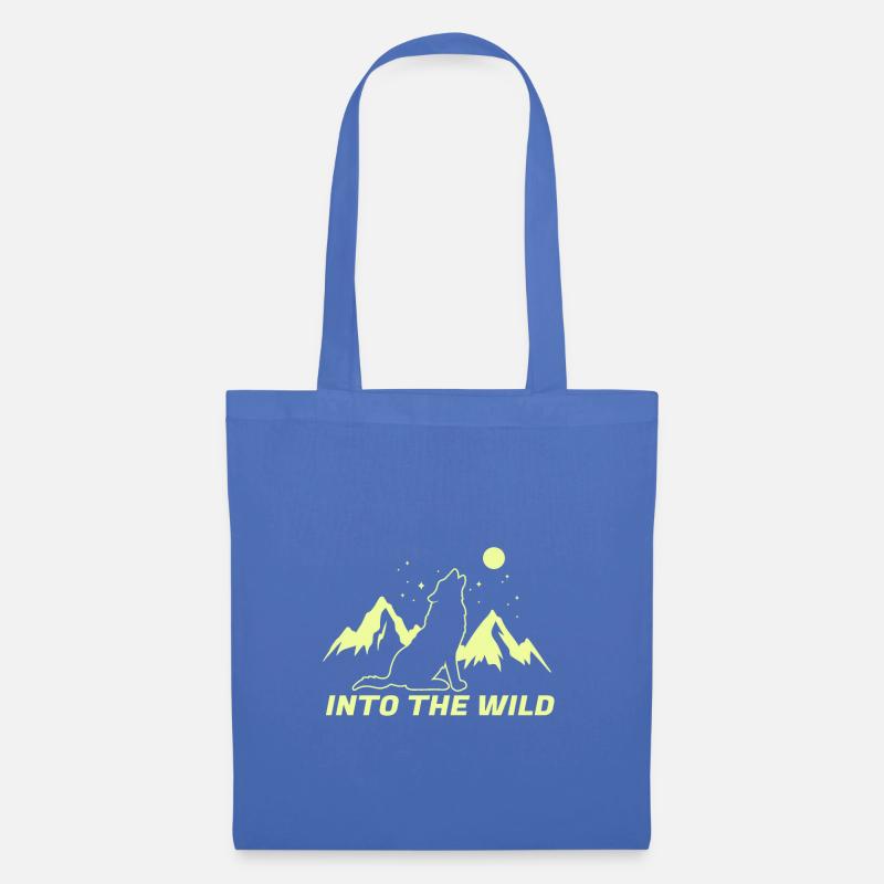 Into the wild , Geschenk, Geschenkidee - Stoffbeutel - Hellblau