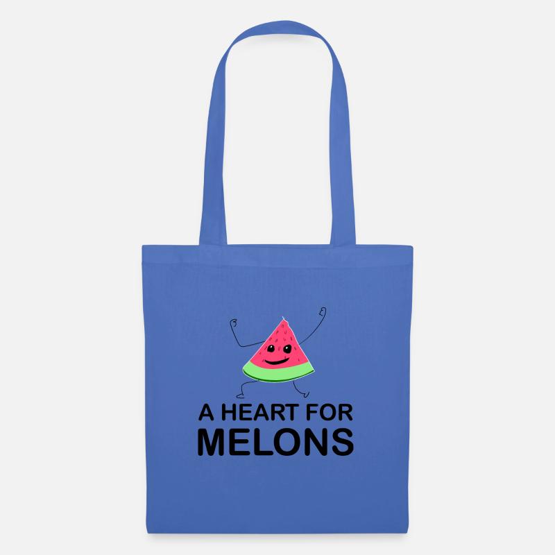 Melone Melonen Wassermelone - Stoffbeutel - Hellblau