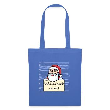 Weihnachtsmann lustiger Spruch humor Gefängnisbild - Stoffbeutel - Hellblau - Vorne
