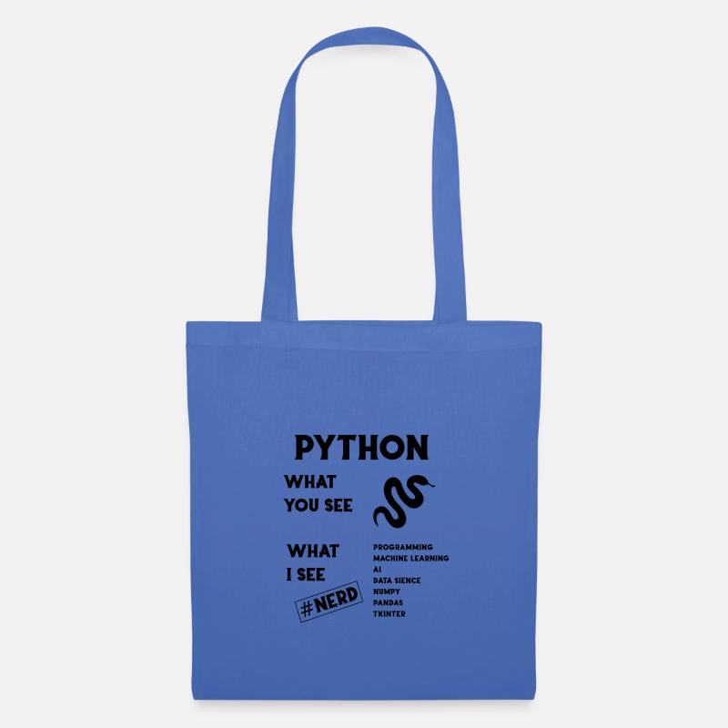 Python programming - Tote Bag - light blue