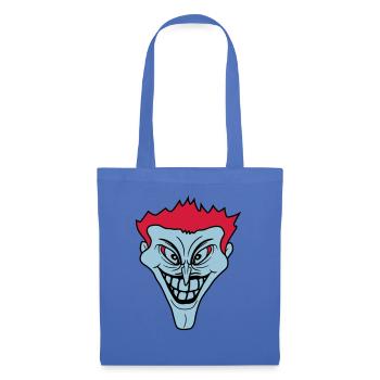 psycho psychopath verrueckt clown joker grinsen mu - Stoffbeutel - Hellblau - Vorne
