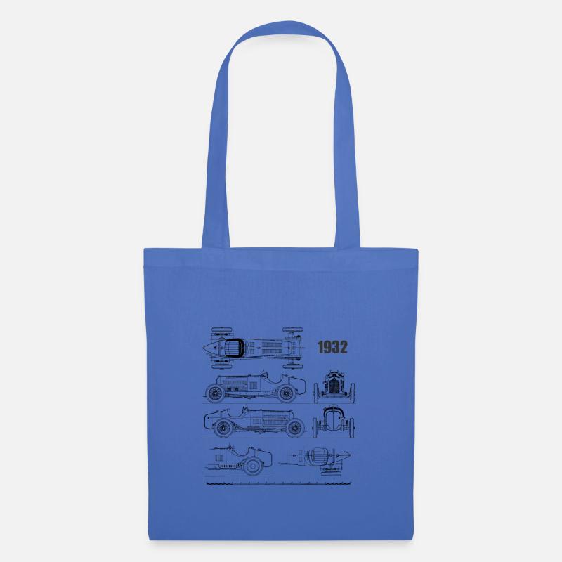 Formel eins 1932 schwarz - Stoffbeutel - Hellblau