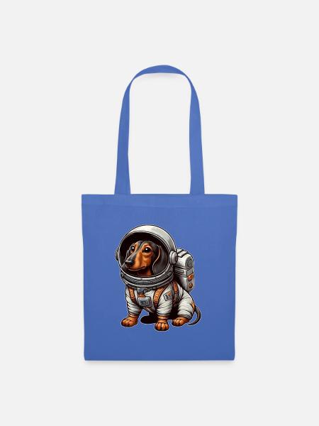 Süßer Dackel Astronaut Science Fiction Weltraum - Stoffbeutel - Hellblau