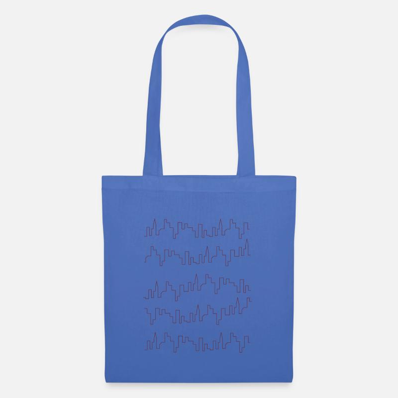 Hochhäuser Skylines Design als Geschenkidee - Stoffbeutel - Hellblau