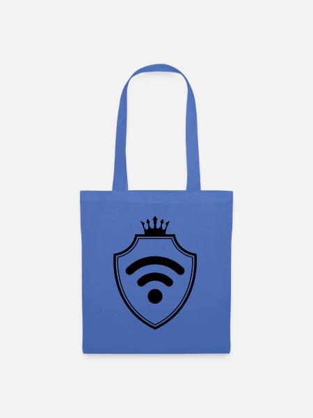 Wlan Internet Wappen - Stoffbeutel - Hellblau