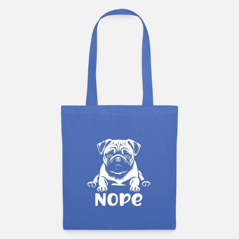 Mops Nope - Stoffbeutel - Hellblau