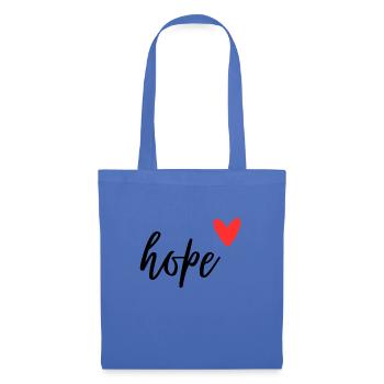 Liebe, Hoffnung - Stoffbeutel - Hellblau - Vorne