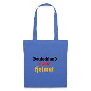 Deutschland meine Heimat - in schwarz rot gold - Stoffbeutel - Hellblau - Vorne