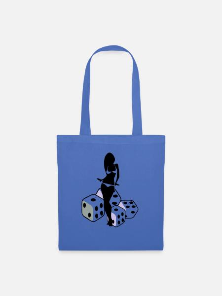 spielwürfel - Stoffbeutel - Hellblau