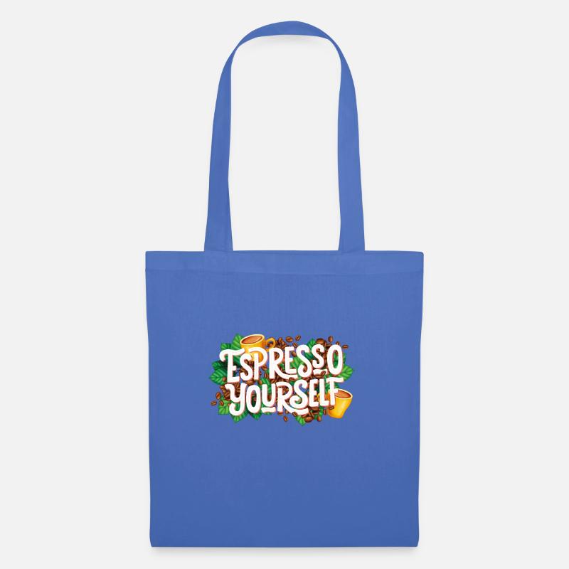 espresso yourself - express yourself - Kaffeeliebe - Stoffbeutel - Hellblau