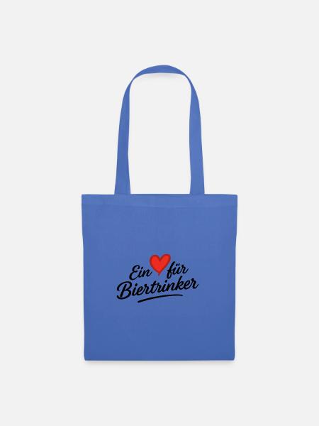 Ein Herz für Biertrinker - Stoffbeutel - Hellblau