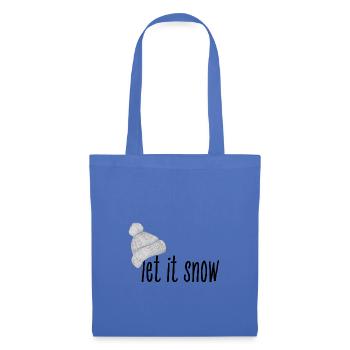 Let it Snow - Schnee / T-Shirt d’hiver - Sac en tissu - bleu pâle - Devant