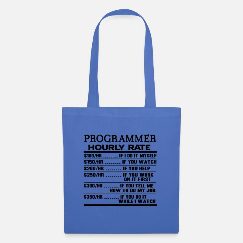 programmeur - Sac en tissu - bleu pâle