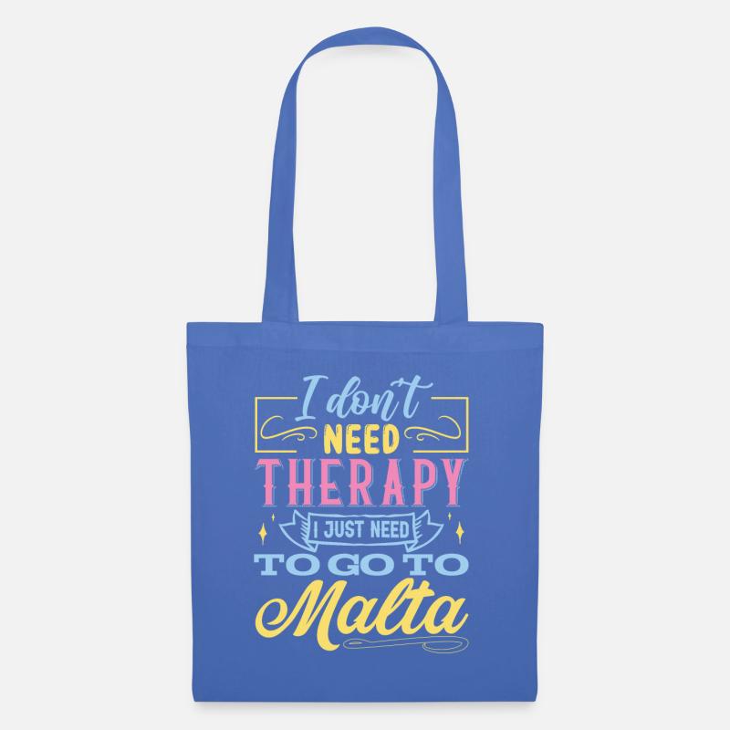 Ich brauche keine Therapie - Malta Insel - Stoffbeutel - Hellblau