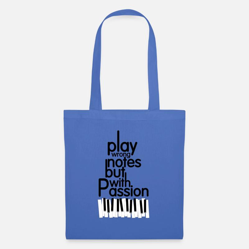 play wrong notes but with passion Music - Stoffbeutel - Hellblau