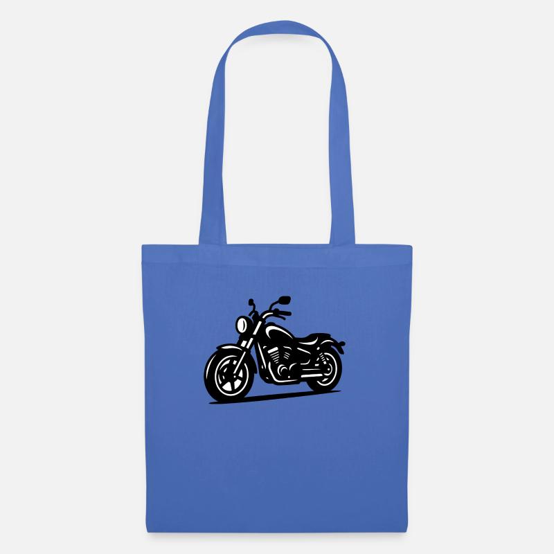 Motorrad Motorradfahrer Moped - Stoffbeutel - Hellblau