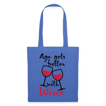 01 Age gets better with Wine Wine Saying - Tote Bag - light blue - Front