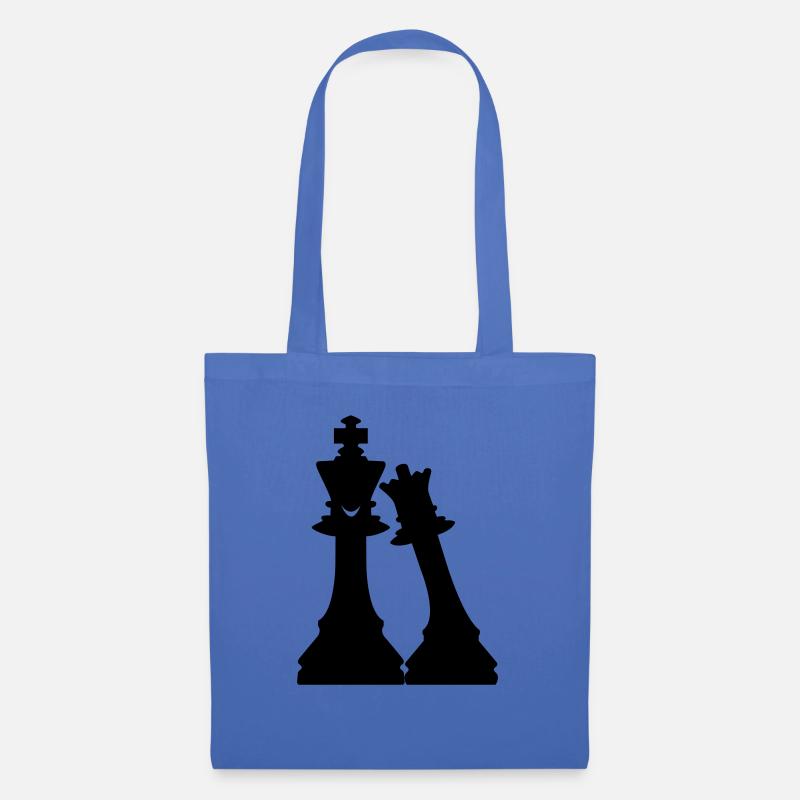 Love Schach - Stoffbeutel - Hellblau