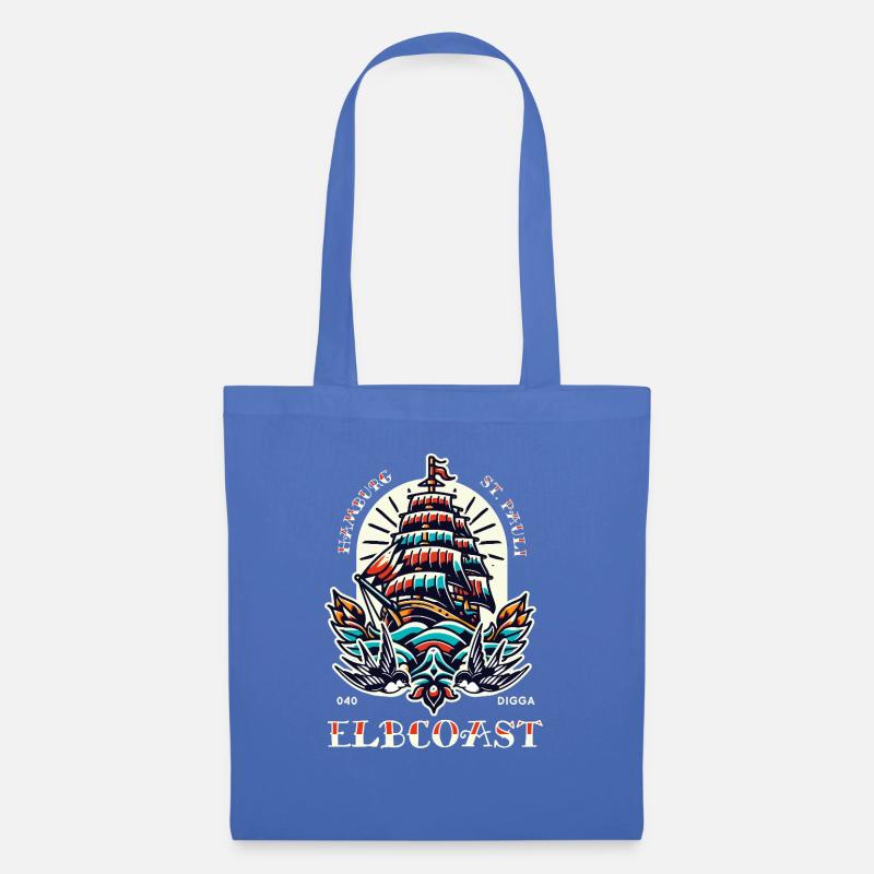 Elbcoast Sailors Tattoo - Stoffbeutel - Hellblau