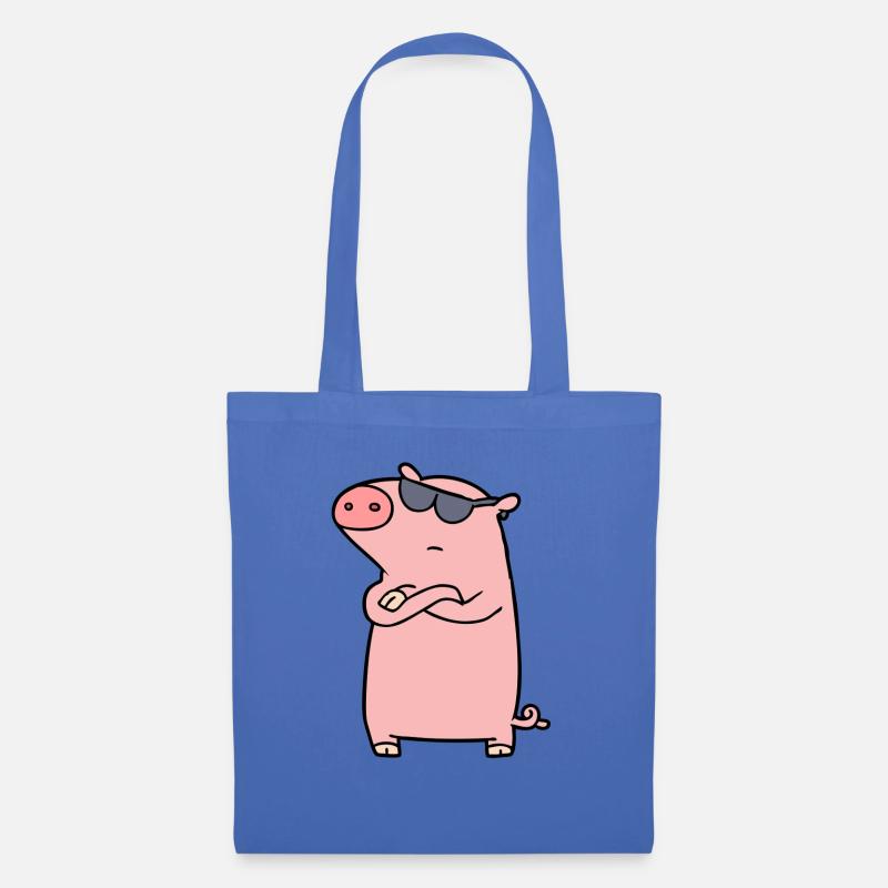 Cooles Schwein - Stoffbeutel - Hellblau