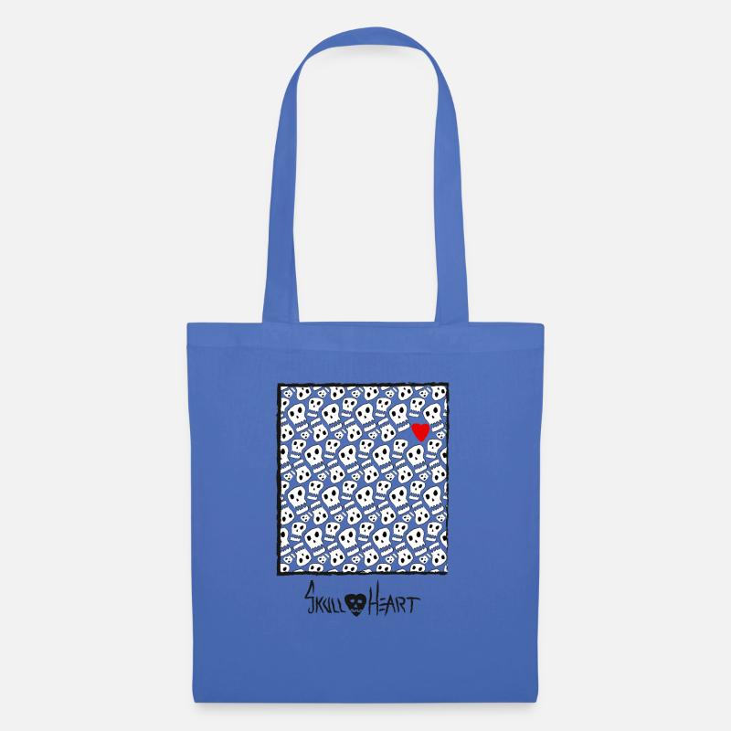 Skull Pattern SkullHeart - Stoffbeutel - Hellblau