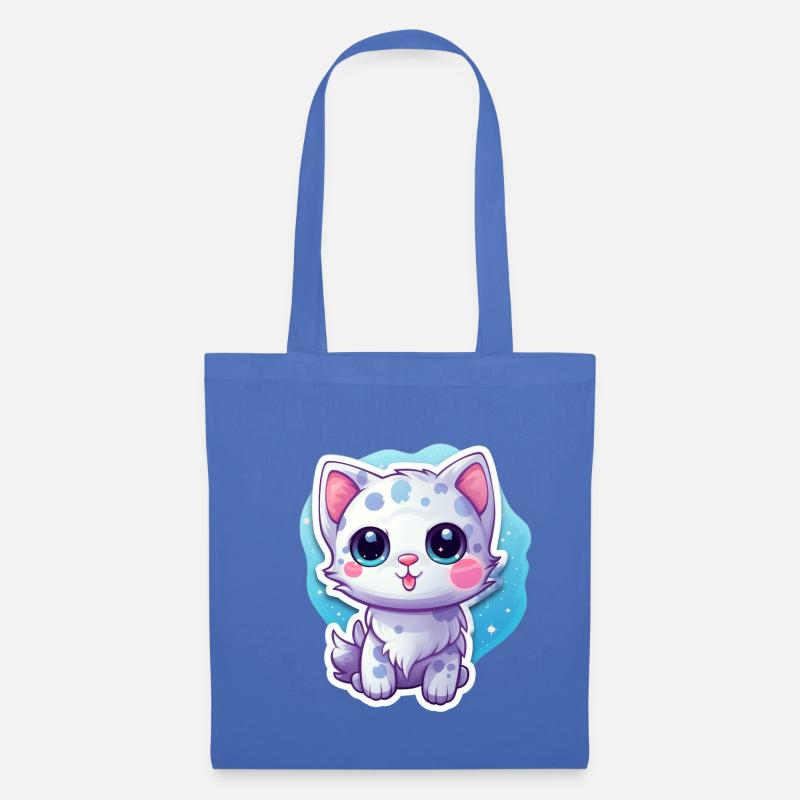 "Space Kitty: Floatastic & Adorable!" - Stoffbeutel - Hellblau
