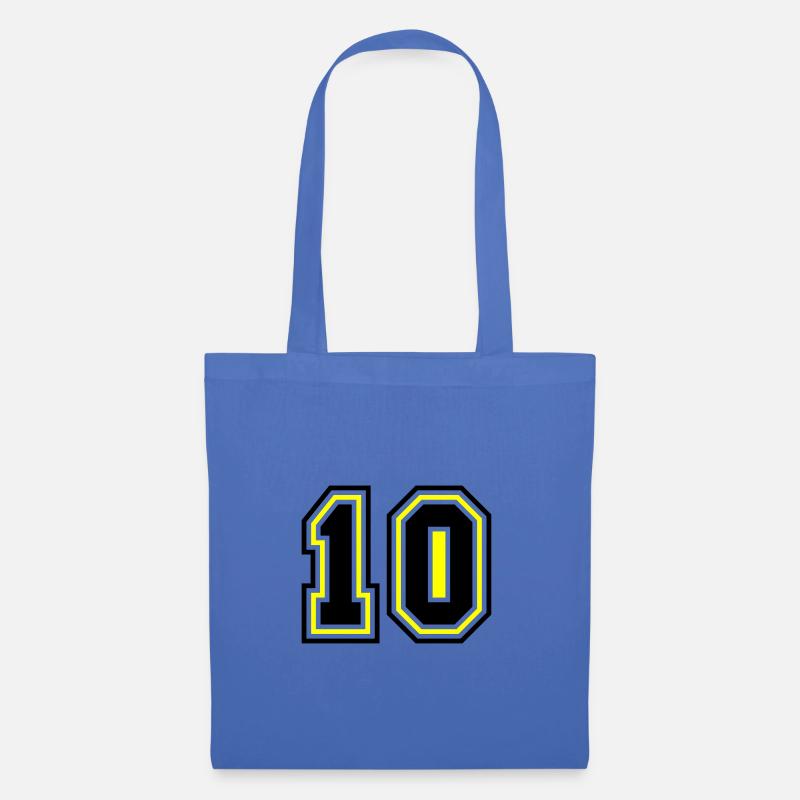 10 Zahl symbol - Stoffbeutel - Hellblau