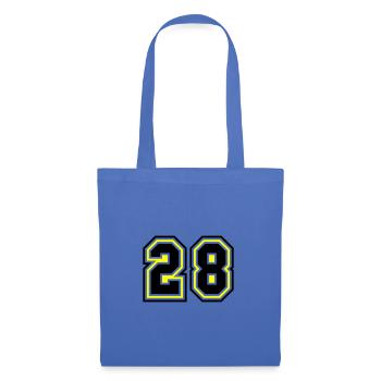 28 nombre symbole - Sac en tissu - bleu pâle - Devant
