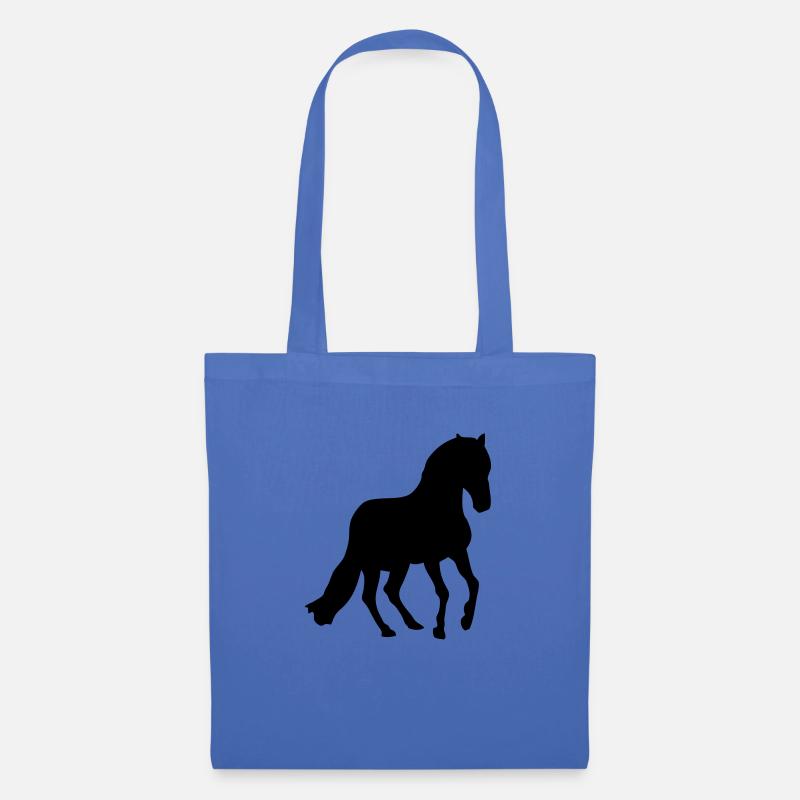 Pferd Pferd Silhouette Schatten shadow9 - Stoffbeutel - Hellblau