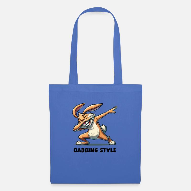 hase dabbing comic - Stoffbeutel - Hellblau