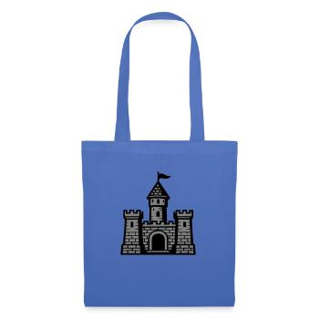 Burg Symbol Steinmauer - Stoffbeutel - Hellblau - Vorne