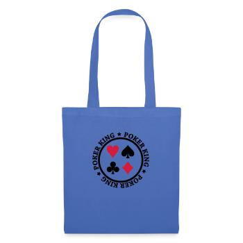 Poker King Design - Stoffbeutel - Hellblau - Vorne