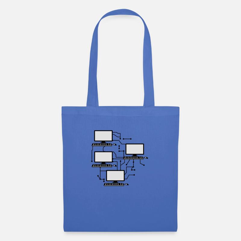 lanparty networked gamer gamble connected pattern - Tote Bag - light blue
