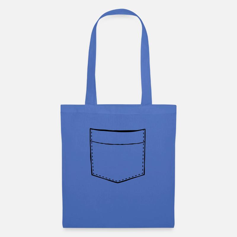Design Brusttasche leer - Stoffbeutel - Hellblau