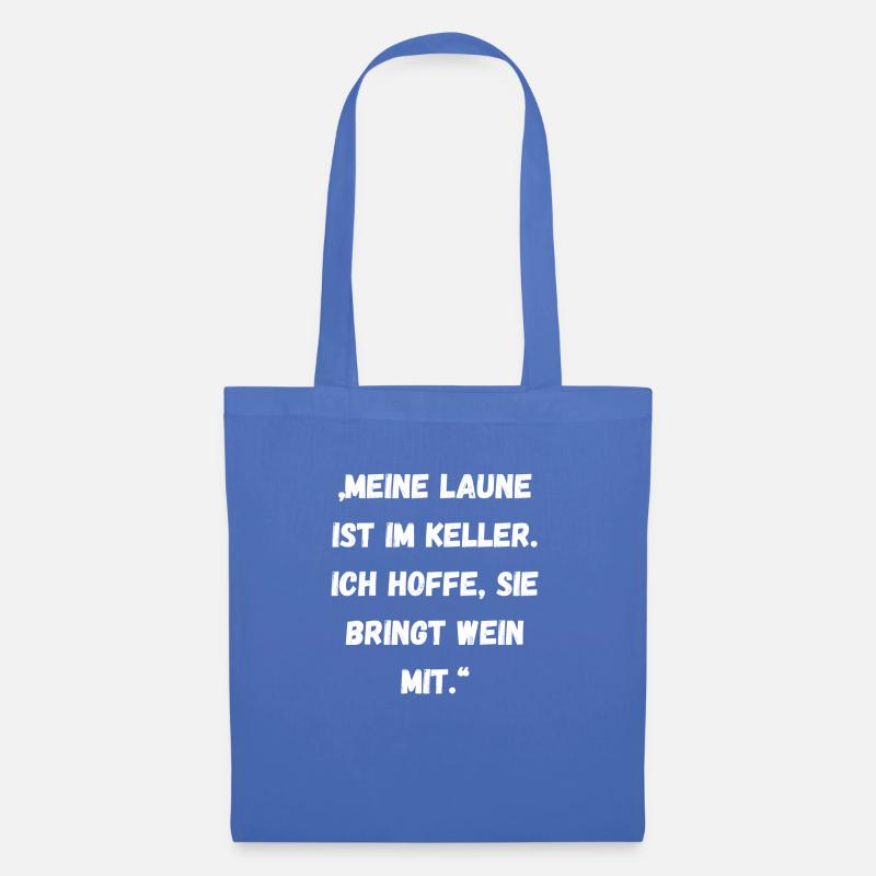 Spruch - Stoffbeutel - Hellblau