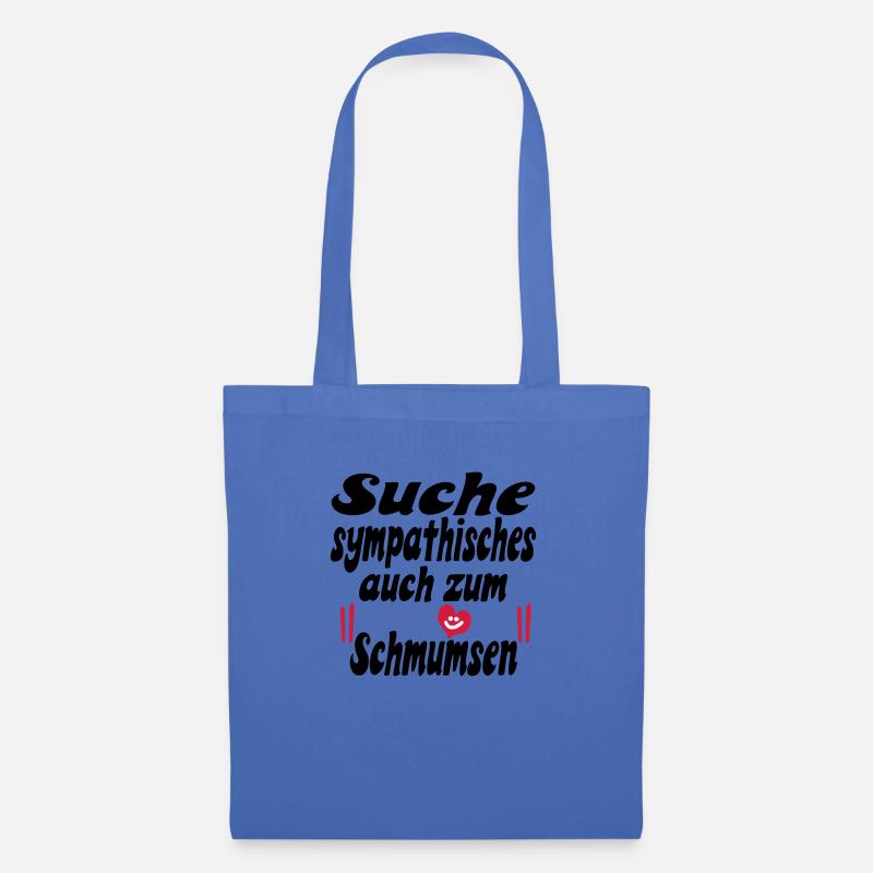 suche sympathisches - Stoffbeutel - Hellblau