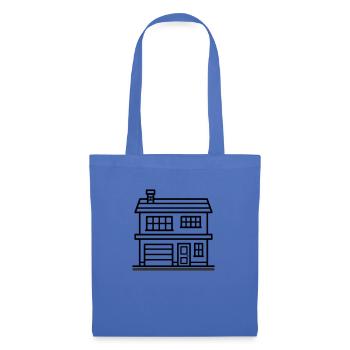 Haus Immobilie - Stoffbeutel - Hellblau - Vorne