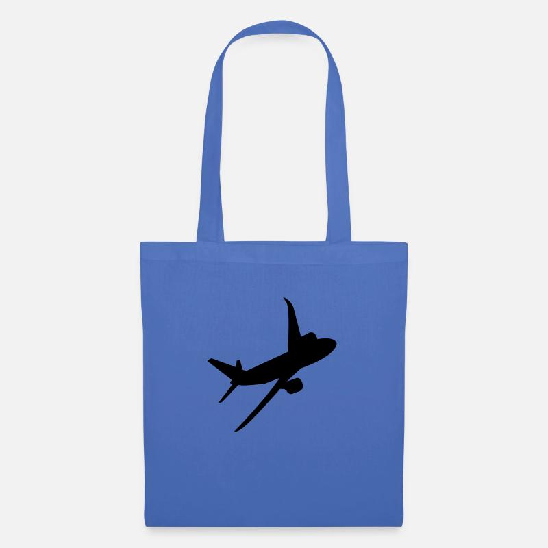 flugzeug - Stoffbeutel - Hellblau