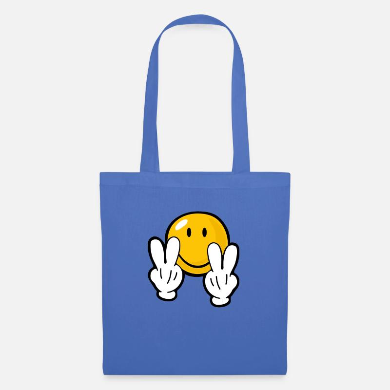 Smiley Confident - Stoffbeutel - Hellblau