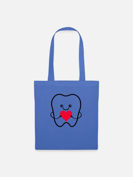Zahn Smile Love - Stoffbeutel - Hellblau