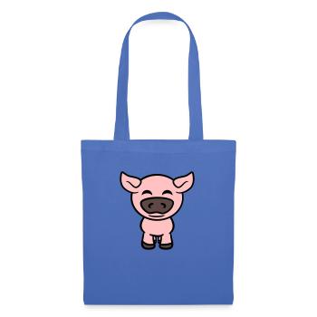 Petit Cochon Mignon Cochon Animal Amour - Sac en tissu - bleu pâle - Devant