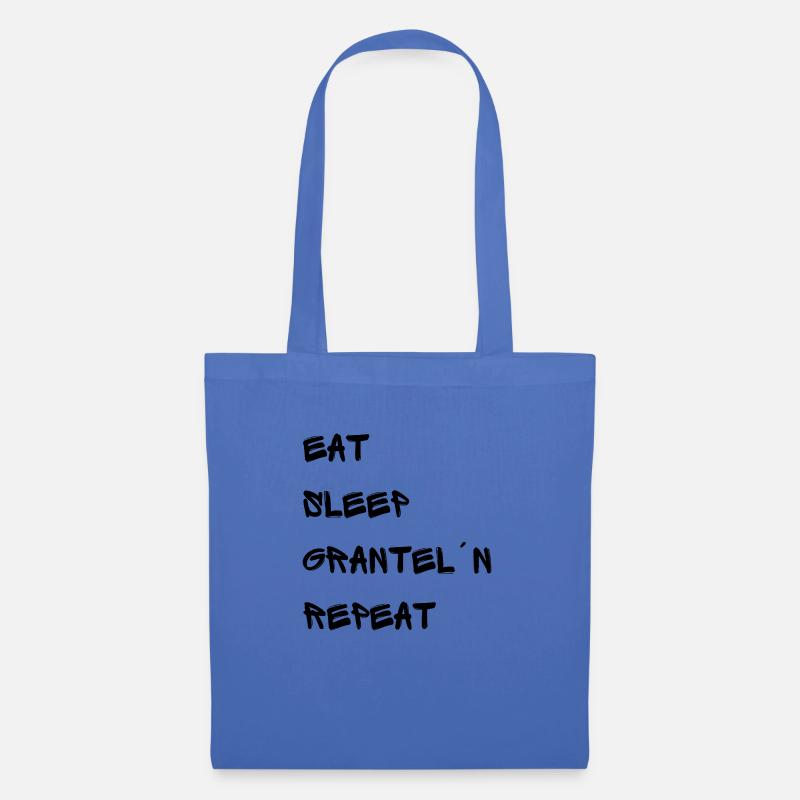 Eat Sleep black - Stoffbeutel - Hellblau