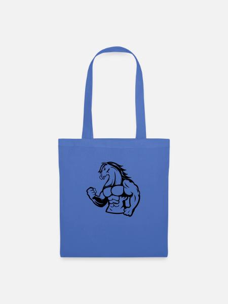 Starkes Pferd - Stoffbeutel - Hellblau