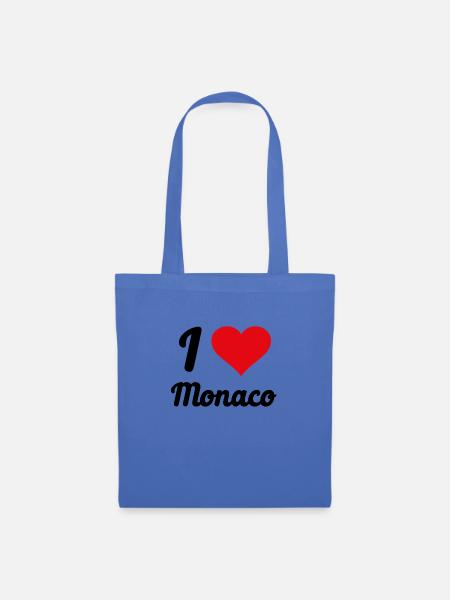 I Love Monaco - Stoffbeutel - Hellblau