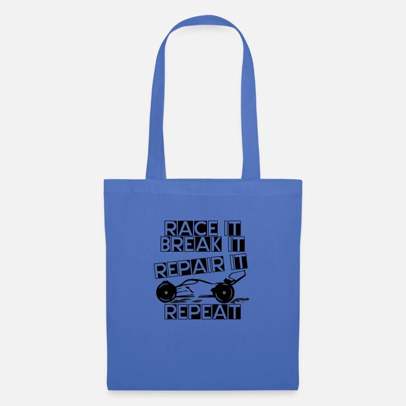 race it break it repair it repeat - Stoffbeutel - Hellblau