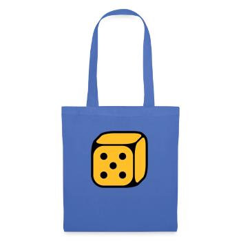 Dé Avec Numéro 5 (Cinq / 2C) - Sac en tissu - bleu pâle - Devant