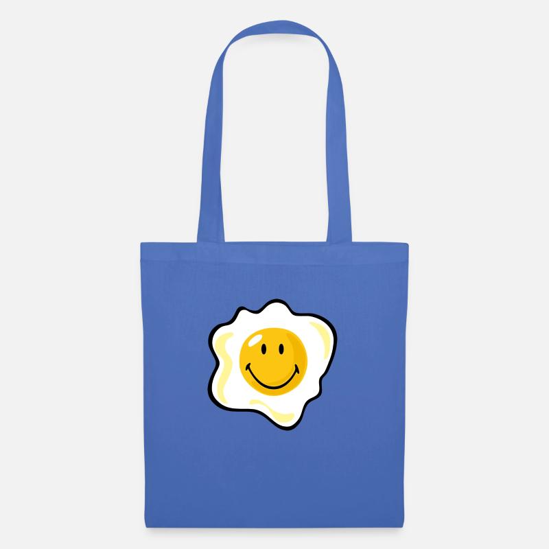 Smiley Fried Egg - Stoffbeutel - Hellblau