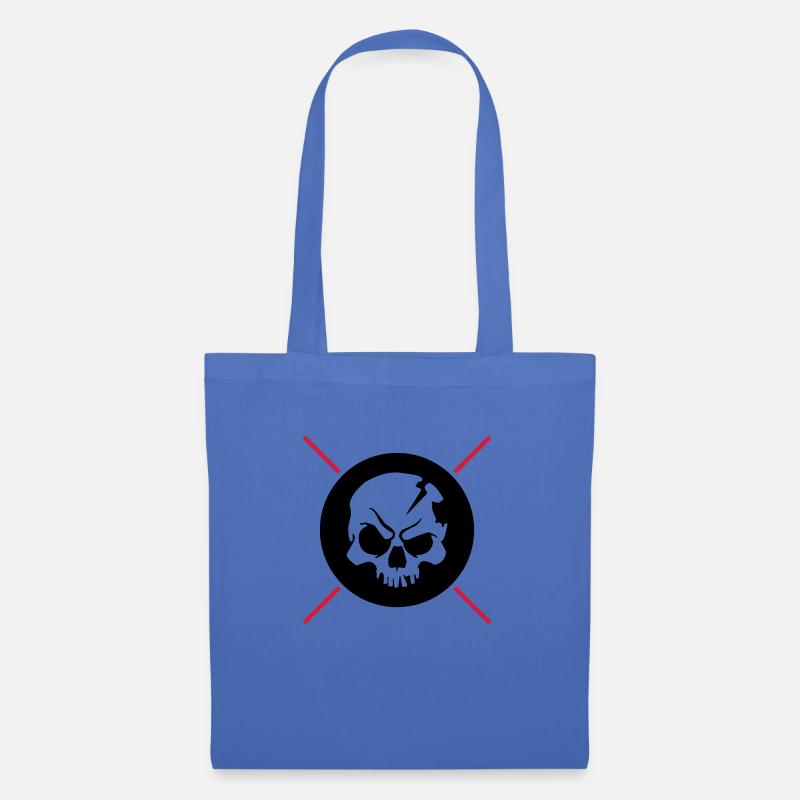 skull design - Stoffbeutel - Hellblau