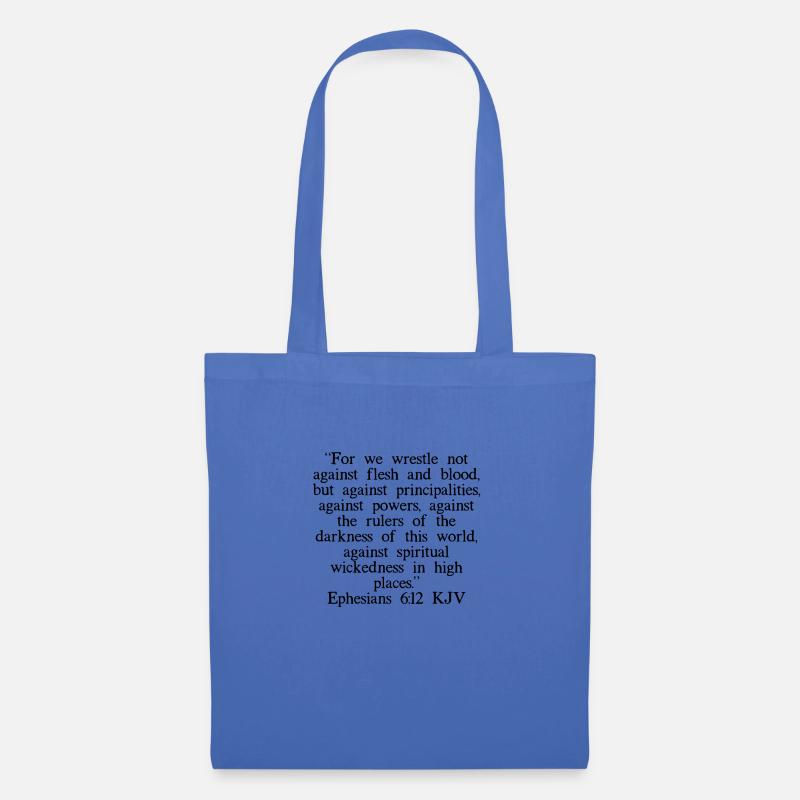Epheser 6:12 King James Version - Stoffbeutel - Hellblau