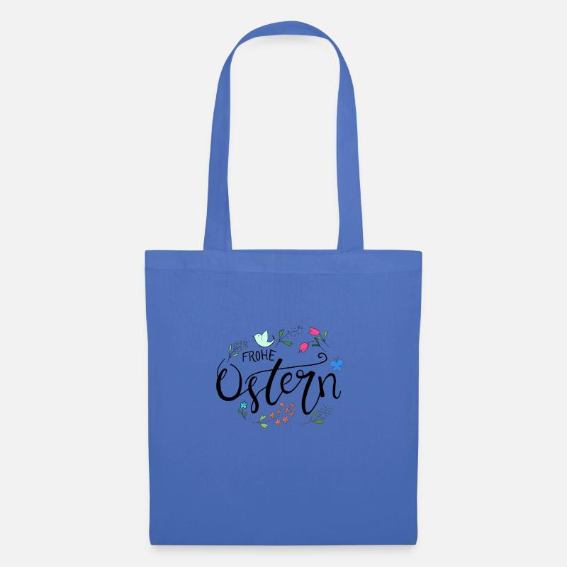 Frohe Ostern - Stoffbeutel - Hellblau
